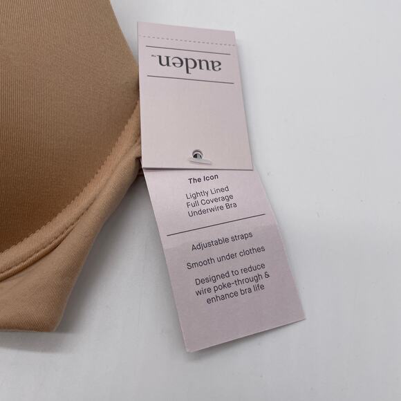 Auden NWT Women's 34C Brown Icon Full Coverage Smooth Lightly Lined T-Shirt Bra - Picture 3 of 5
